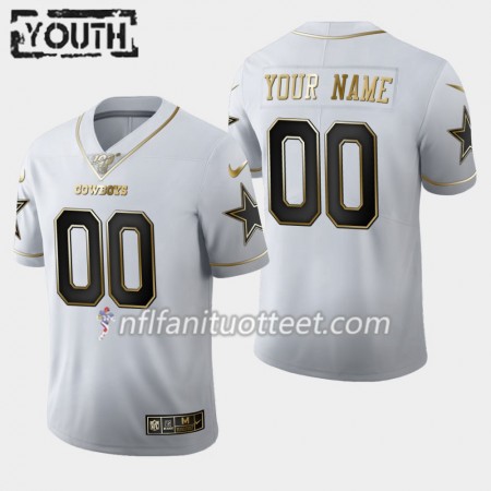Lasten Dallas Cowboys NFL Pelipaita Custom Nike Valkoinen Golden Edition 100th